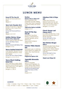 The White Horse Lunch Menu